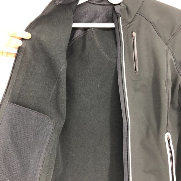 NEW BALANCE Black Performance Sport Windbreaker Zippered Jacket w/ Pockets  SP - Picture 15 of 16